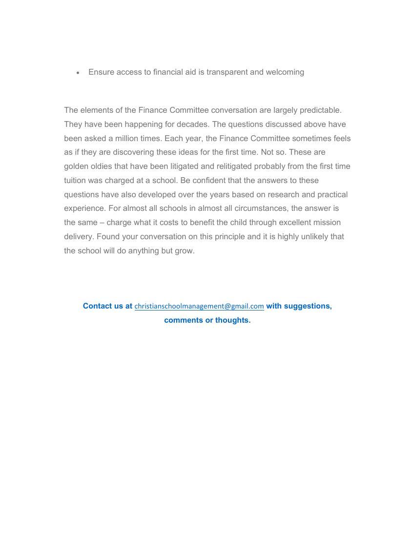 Tuition Discussions For The Finance Committee   CSM Nov 2020